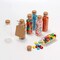 100 Pcs 2ml Mini Small Glass Bottles with Cork Stoppers 20 Meters Twines Tiny Jars Mini Tall Vials Clear Mini Vials with Eye Screws Corked Bottles DIY Arts Crafts Decoration Party Favors Gift